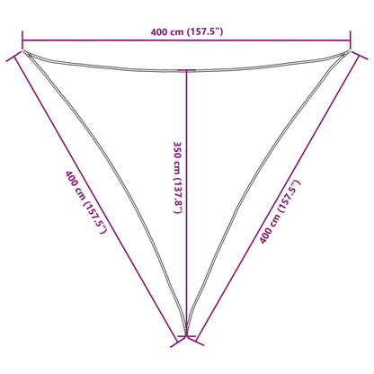 Vidaxl Toldo De Vela Triangular Tela Oxford Negro 4x4x4 M_2