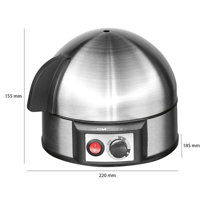 Cuece Huevos Eléctrico, 7 Huevos Cocidos, Ajuste Eléctronico Cocción, Soporte Extraíble Clatronic Ek3321 Negro/plata_4