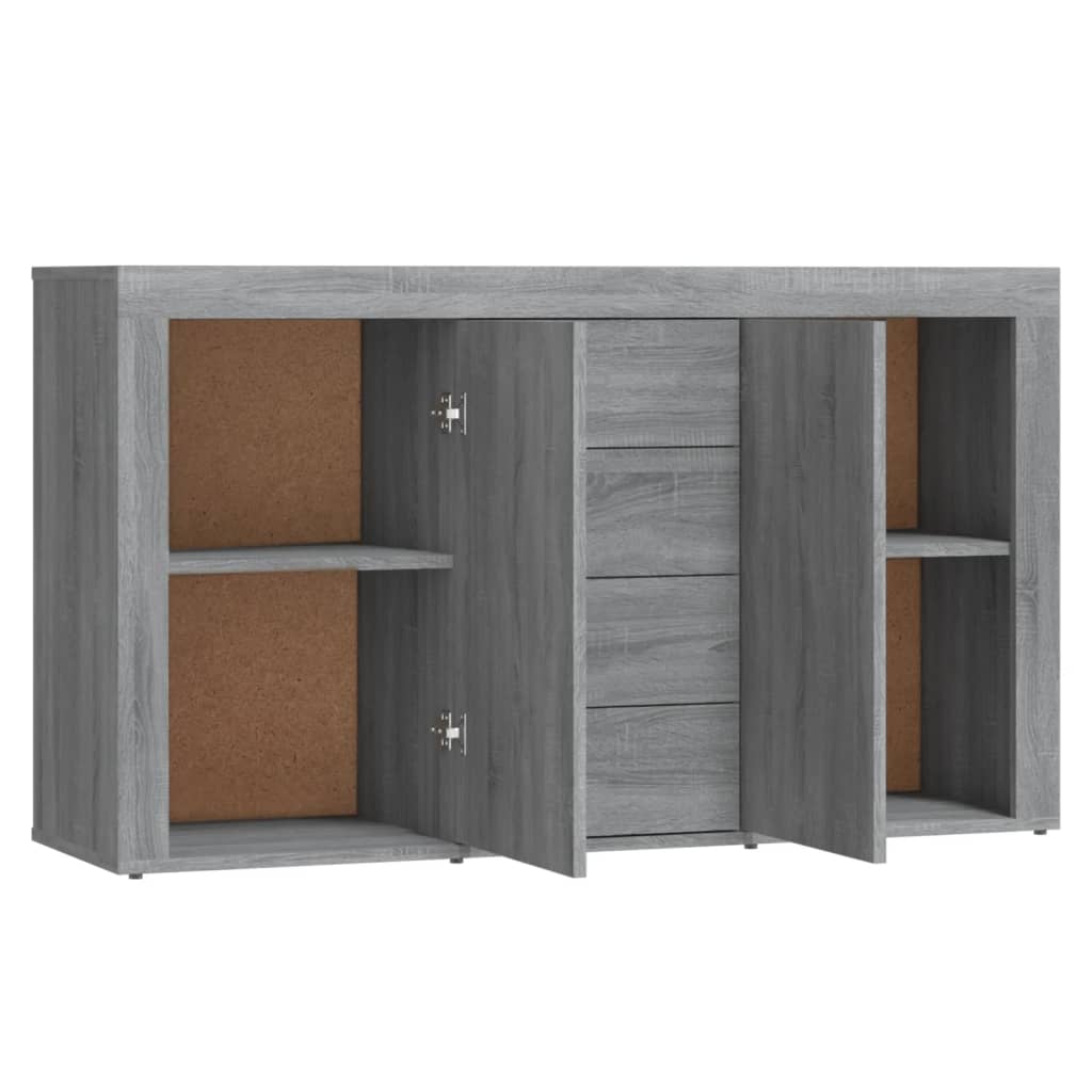 Aparador De Madera Contrachapada Gris Sonoma 120x36x69 Cm / Vetonek_3