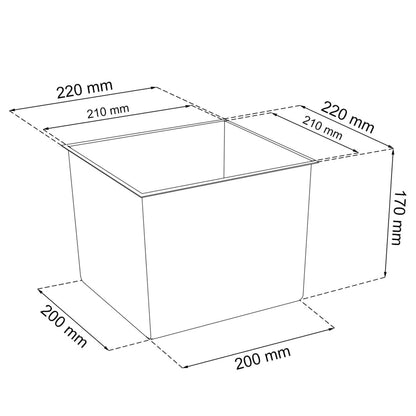 Maceta Alta Urbi 16,3 Litros, De Plastico, 22 X 22 X 42 Cm En Color Blanco_3
