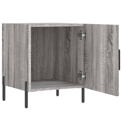 Mesita De Noche Madera De Ingeniería Gris Sonoma 40x40x50 Cm_3