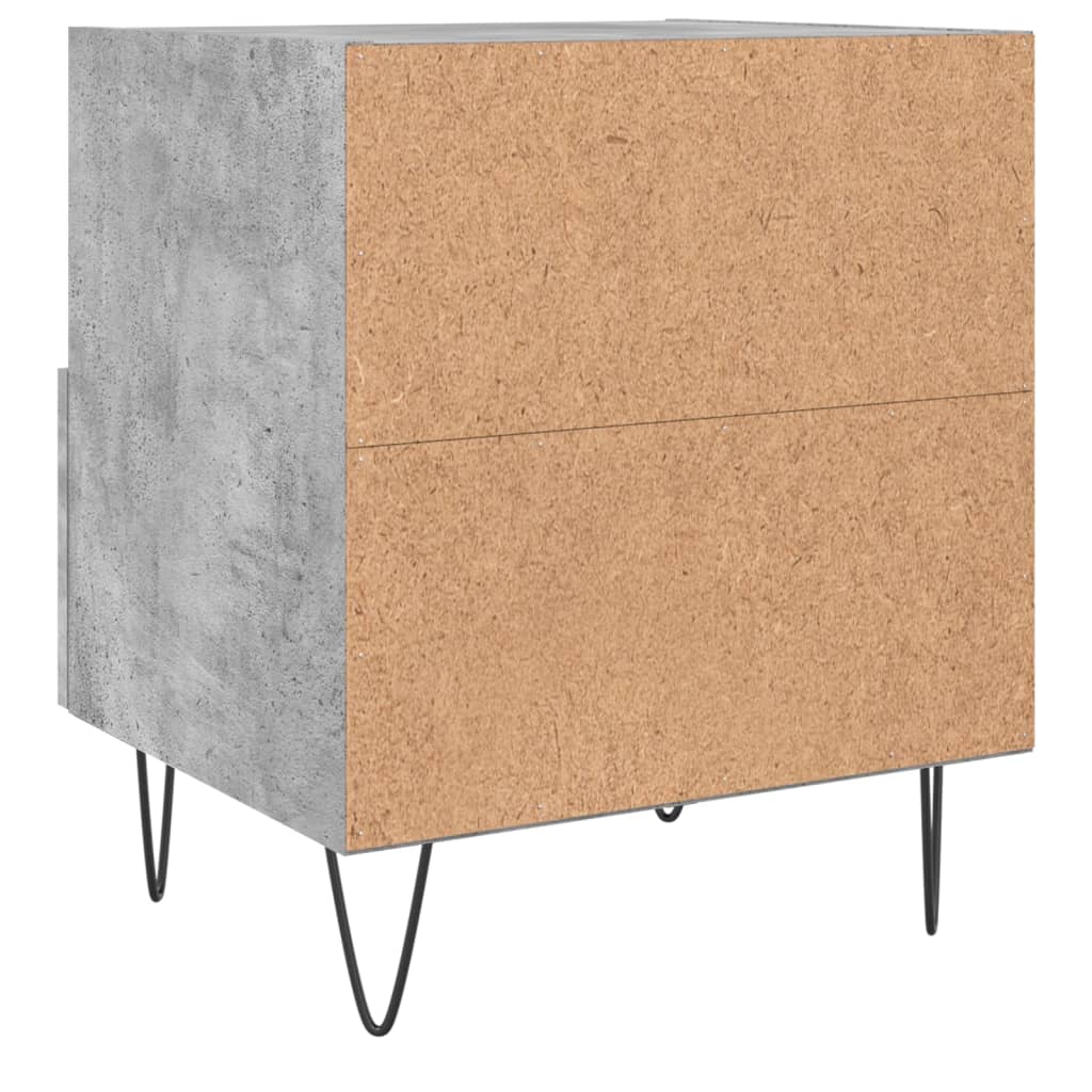 Mesita De Noche Madera Ingeniería Gris Hormigón 40x35x47,5 Cm_4