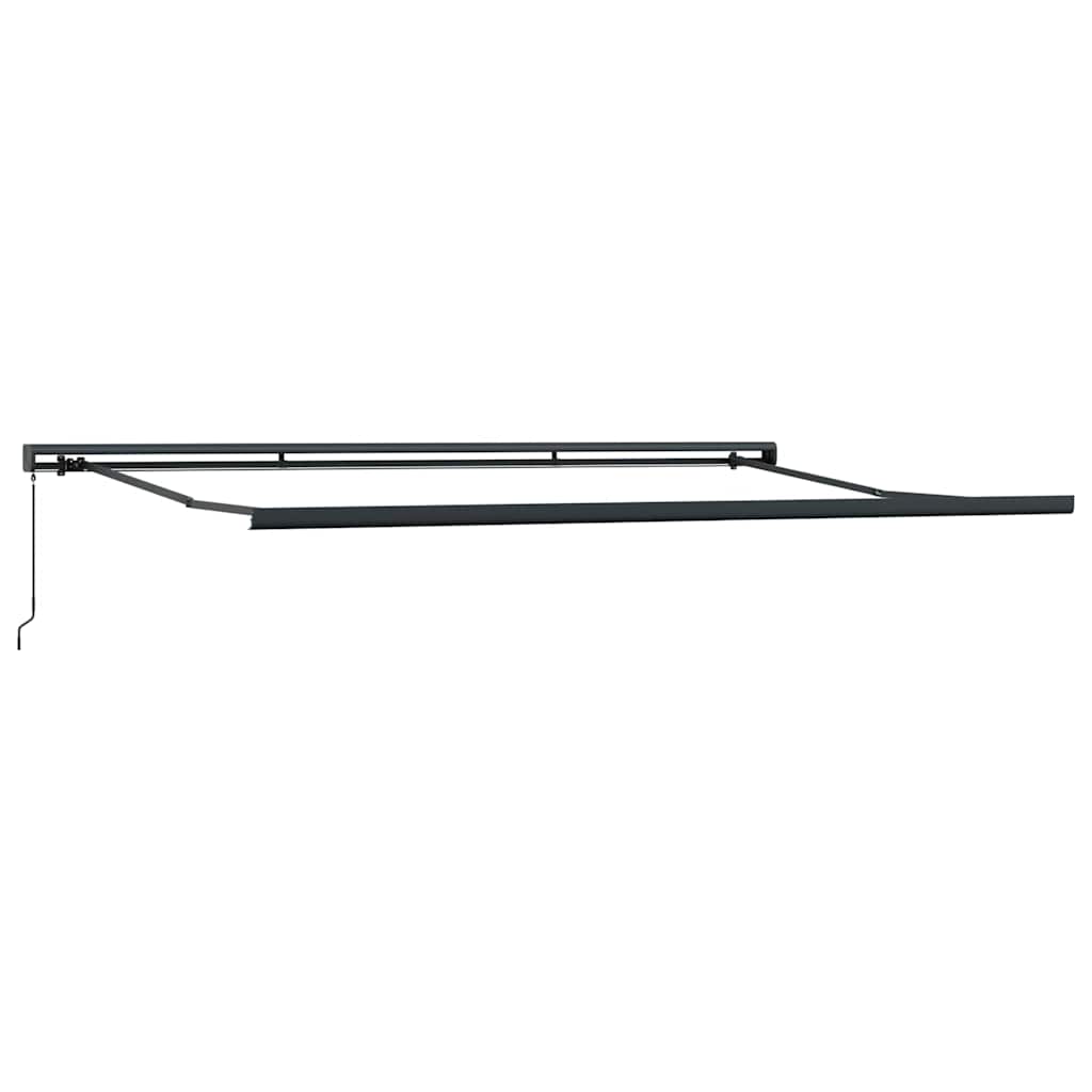 Toldo Retráctil Aluminio Y Tela Gris Antracita Y Blanco 5x3 M_4