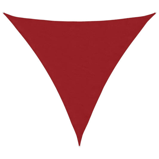 Toldo De Vela Triangular Tela Oxford Rojo 4x4x4 M_0