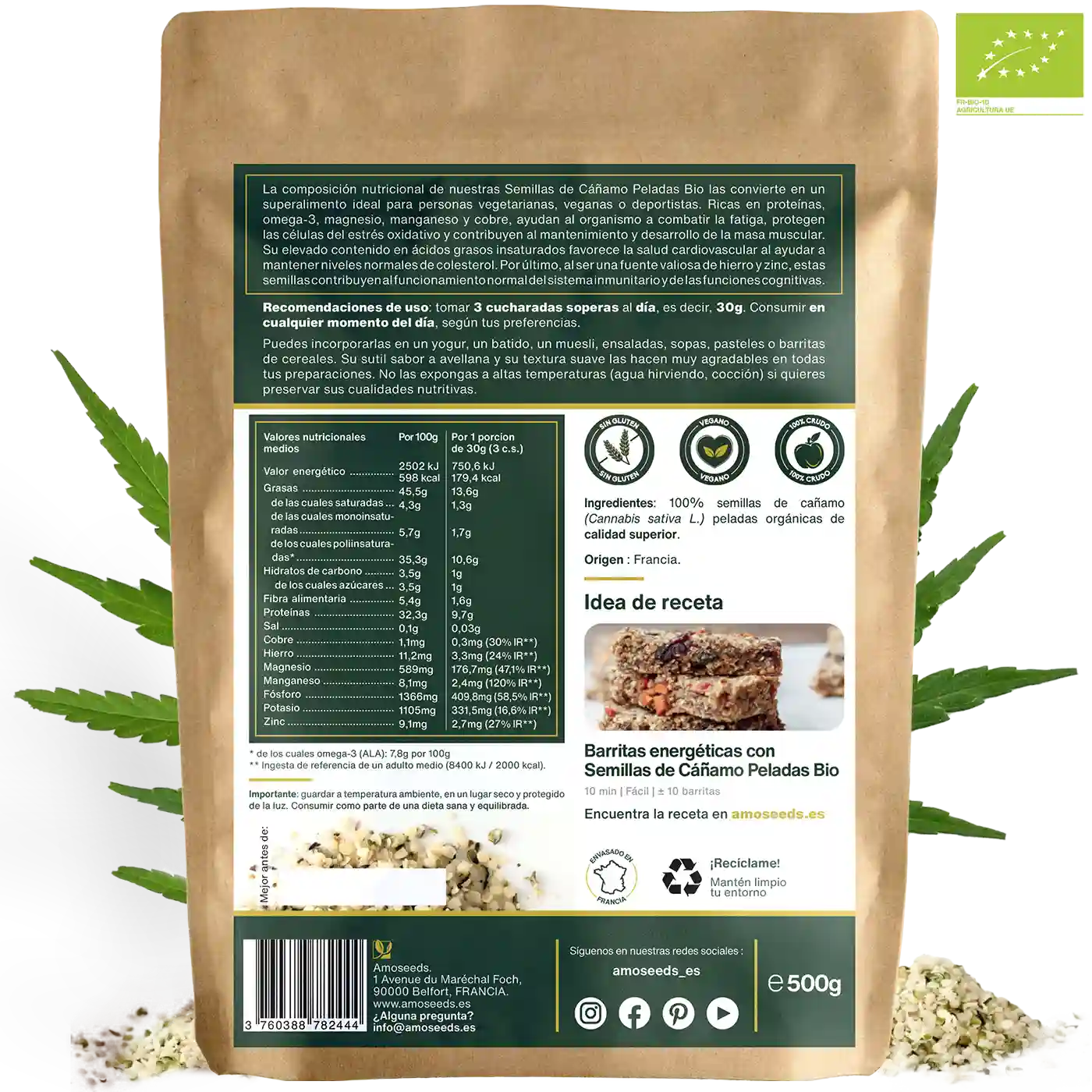 Semillas De Cáñamo Peladas Bio 500g_4