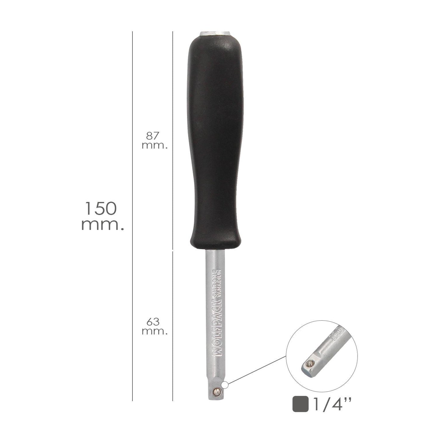Empuñadura Destornillador Para Vasos 1/4. Prolongador Carraca, Alargador Carraca, Destornillador Vasos_1