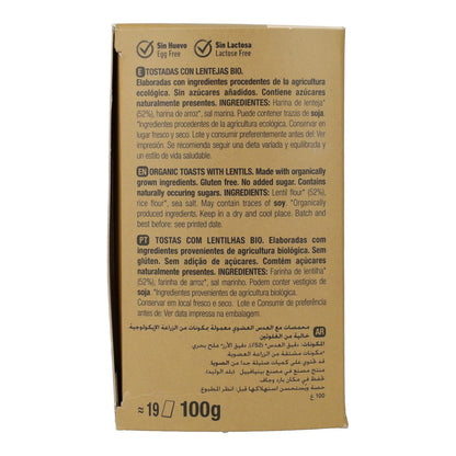 Tostadas Ligeras y Crujientes de Lentejas Bio Santiveri 100 g