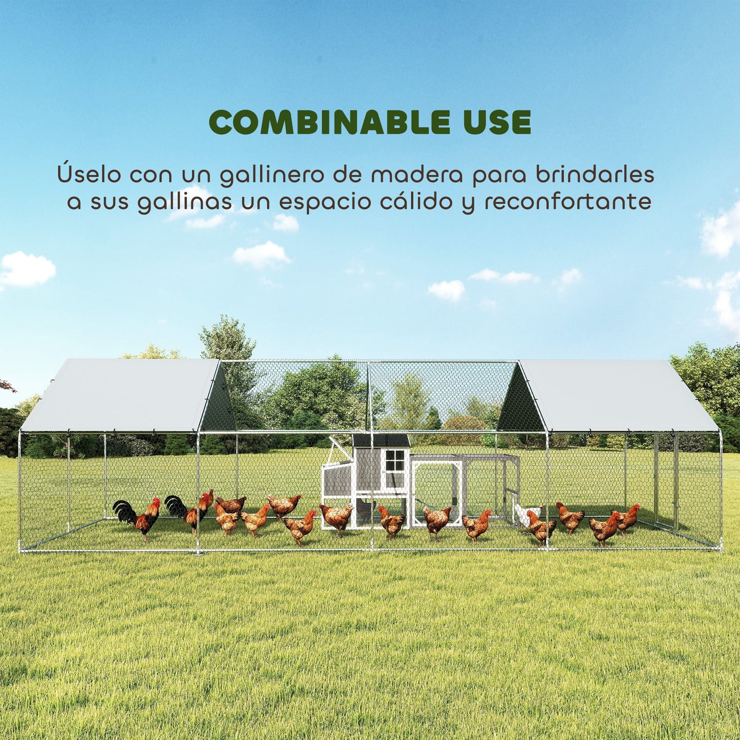 Pawhut Gallinero Para Exterior Grande_4