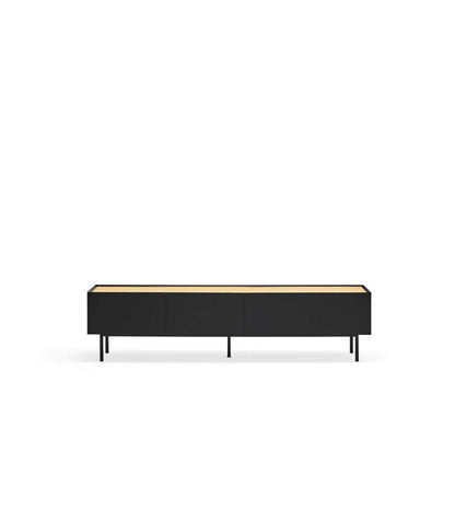 Mueble Para Televisión Modelo Arista 1 Puerta 2 Cajones Acabado Negro, 180cm(ancho) 45cm_5