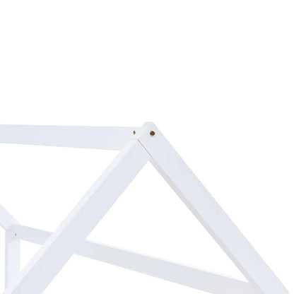 Vidaxl Estructura De Cama Infantil Madera Maciza Pino Blanco 90x200 Cm_4