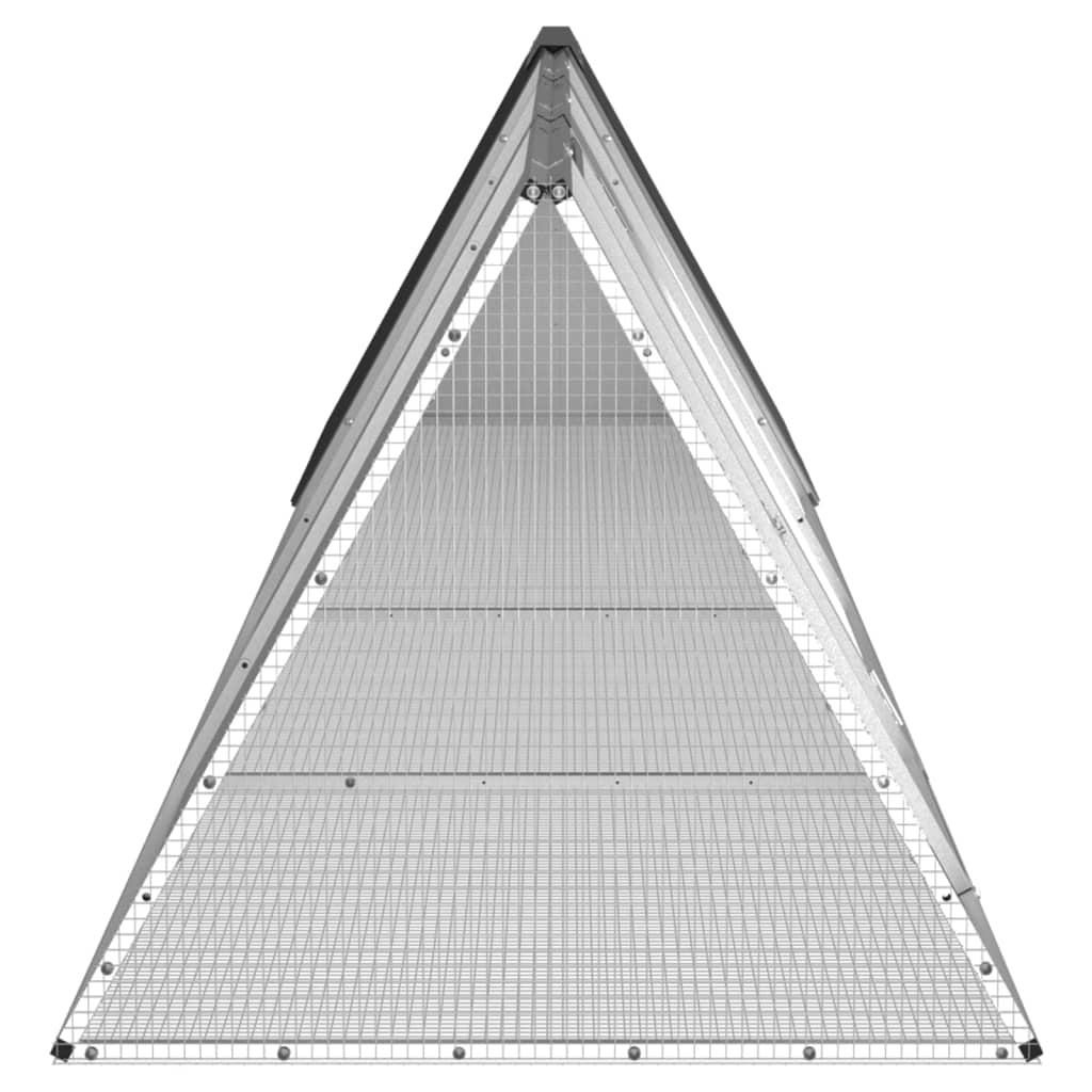 Vidaxl Jaula De Conejos Acero Galvanizado Antracita 403,5x80,5x71 Cm_3