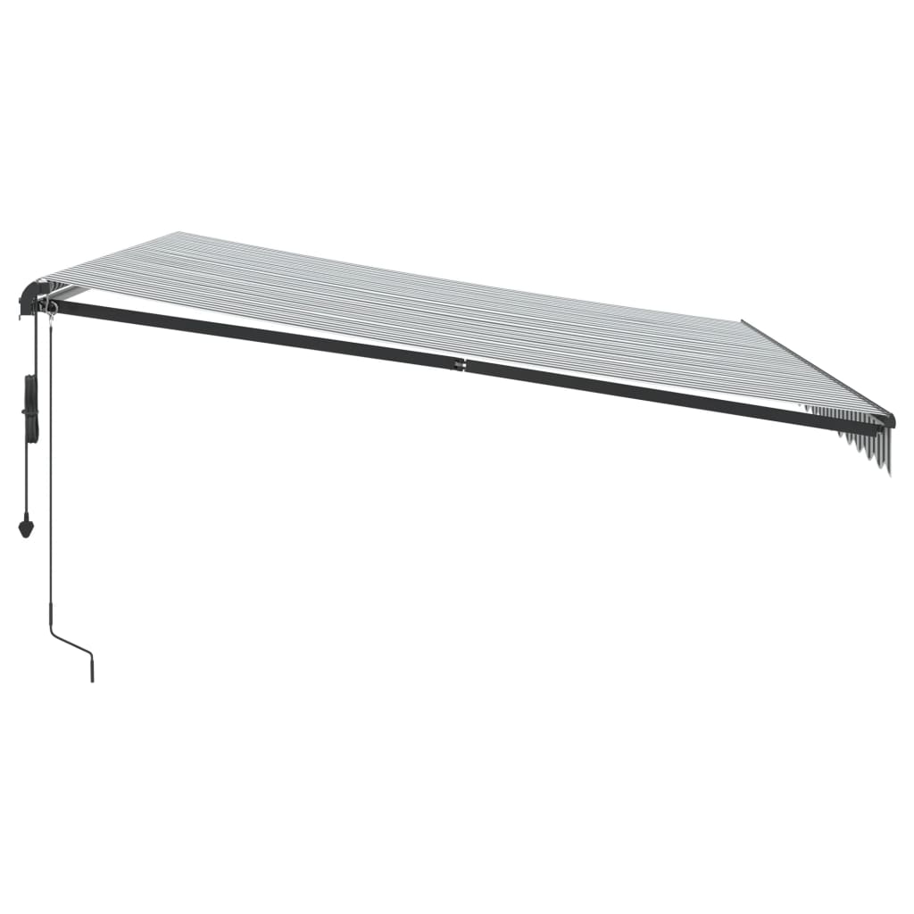 Toldo Retráctil Automático Gris Antracita Y Blanco 450x350 Cm_3