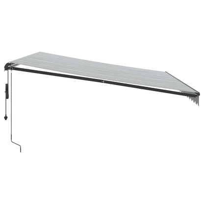 Toldo Retráctil Automático Gris Antracita Y Blanco 450x350 Cm_3