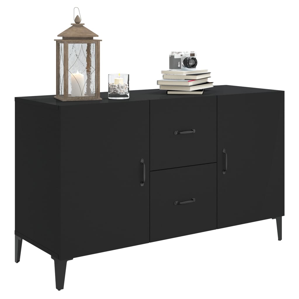 Aparador De Madera De Ingeniería Negro 100x36x60 Cm / Vetonek_1