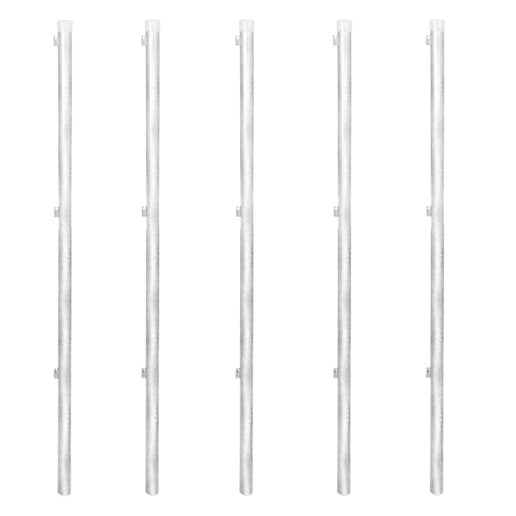 Valla Metálica Con Estacas Postes Acero Galvanizado 15x1,5 M / Vetonek_0