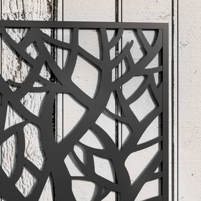 Outsunny Jardinera Exterior Grande De Metal Con Pantalla De Privacidad Negro_3
