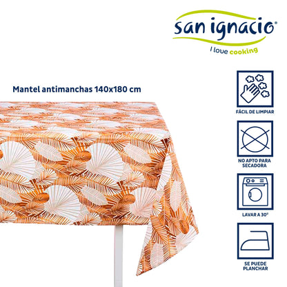 Mantel Loneta Antimanchas 140x180cm Hoja Colección Kinvara