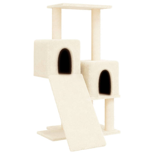 Vidaxl Rascador Para Gatos Con Postes De Sisal Color Crema 82 Cm_0