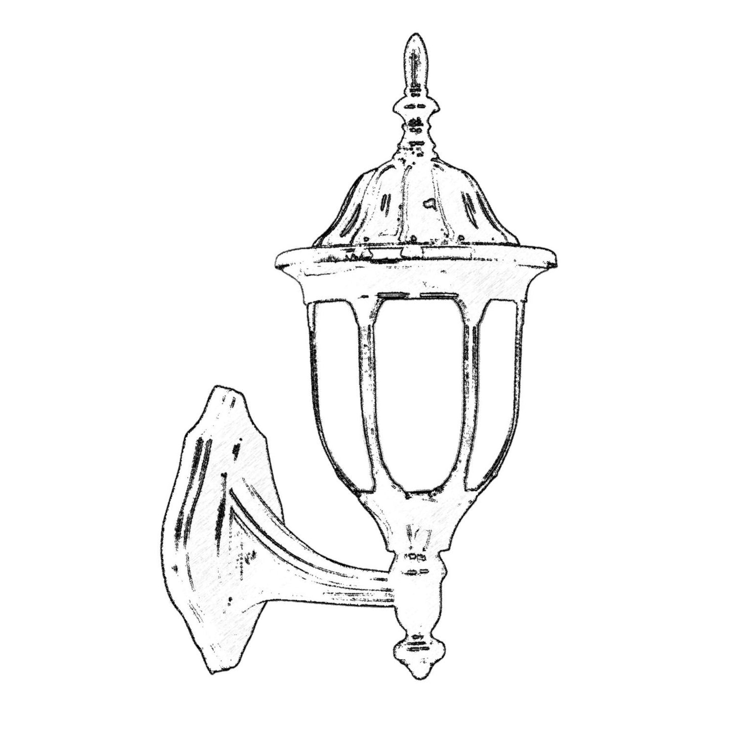 Aplique De Pared Para Exterior, Abs , Negro, 23x16x36, Casquillo E 27 Max 60 W_1