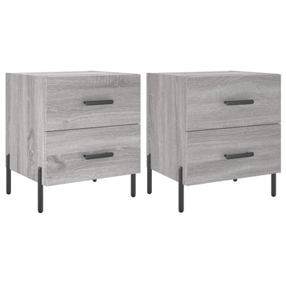 Mesitas Noche 2 Uds Madera Ingeniería Gris Sonoma 40x35x47,5 Cm_0