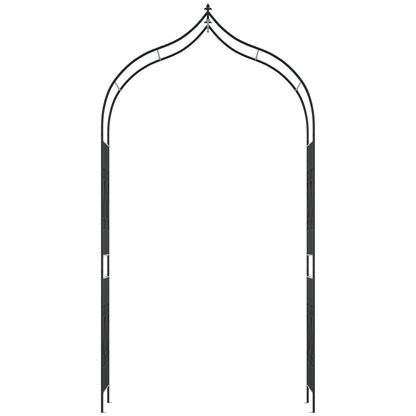 Outsunny Arco De Jardín De Metal Enrejado Para Plantas Trepaderas 140x60x265 Cm_3