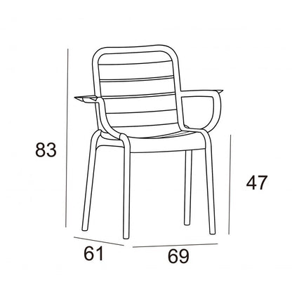 Silla De Plástico Apto Para Exterior - Karen_2