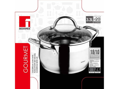 Bergner - Cacerola 20x11.5cm 3.3l C/t Gourmet Acer.inox_1