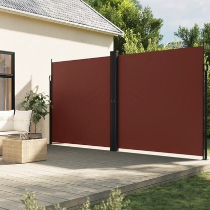 Vidaxl Toldo Lateral Retráctil Marrón 220x1000 Cm_1
