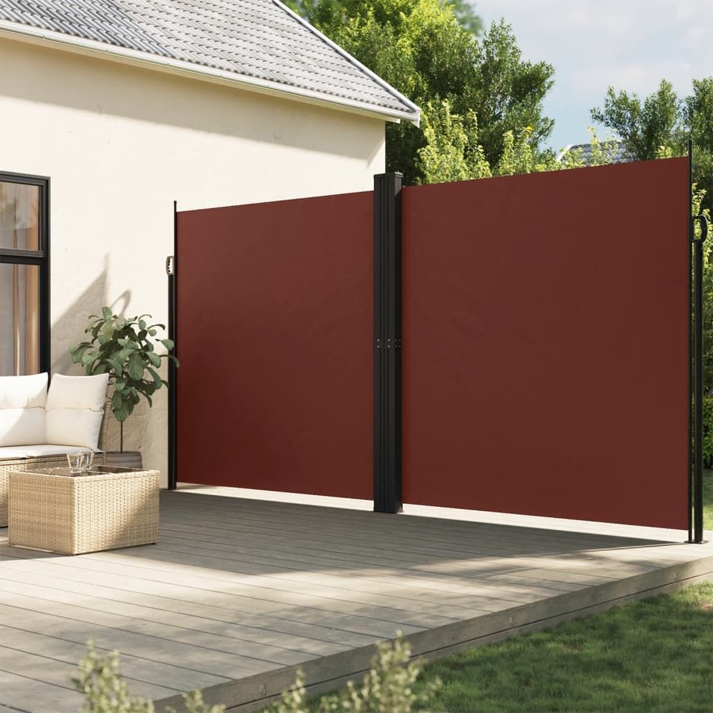 Vidaxl Toldo Lateral Retráctil Marrón 200x600 Cm_1