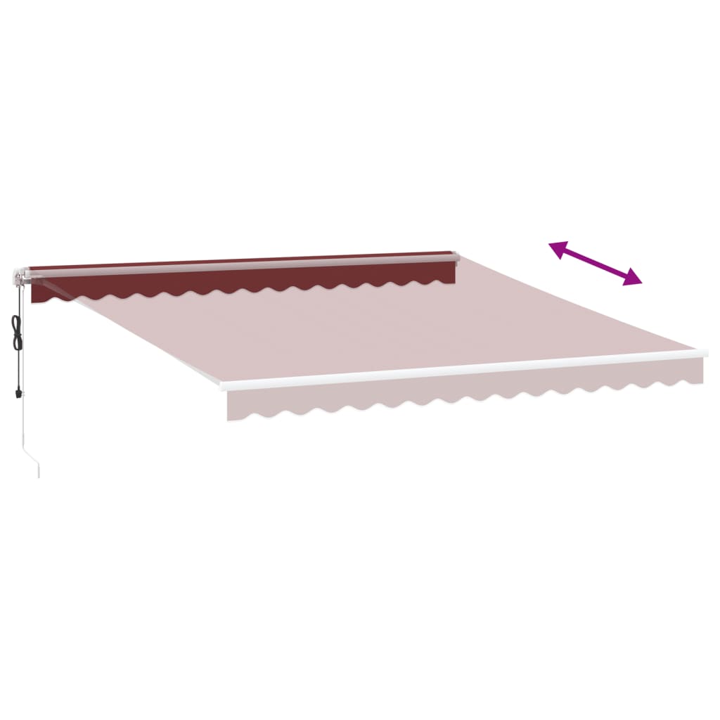 Toldo Retráctil Automático Color Burdeos 400x350 Cm_4