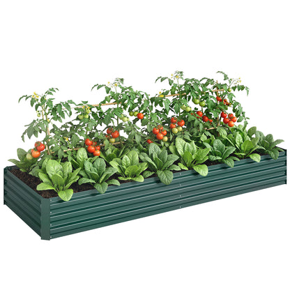 Outsunny Jardinera Exterior Grande Rectangular De Acero Galvanizado_0
