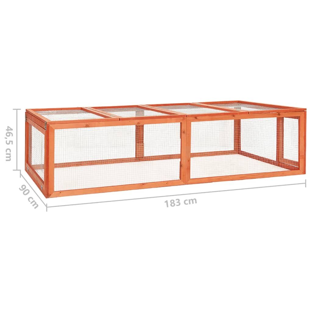 Vidaxl Conejera De Madera Maciza De Abeto 183x90x46,5 Cm_2