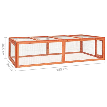 Vidaxl Conejera De Madera Maciza De Abeto 183x90x46,5 Cm_2