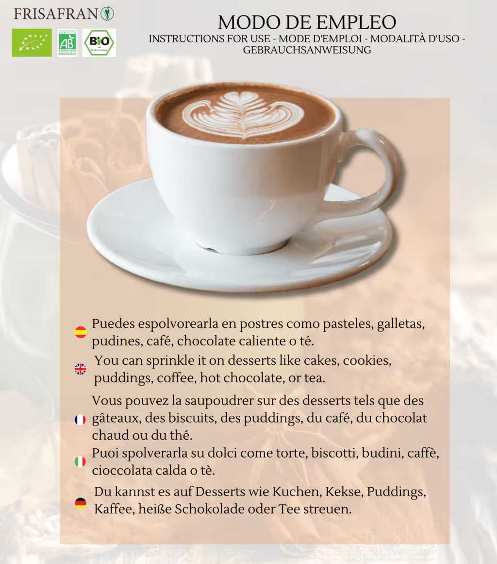 Canela Ceylan En Polvo Ecológica | Calidad | Frisafran 500 G_3