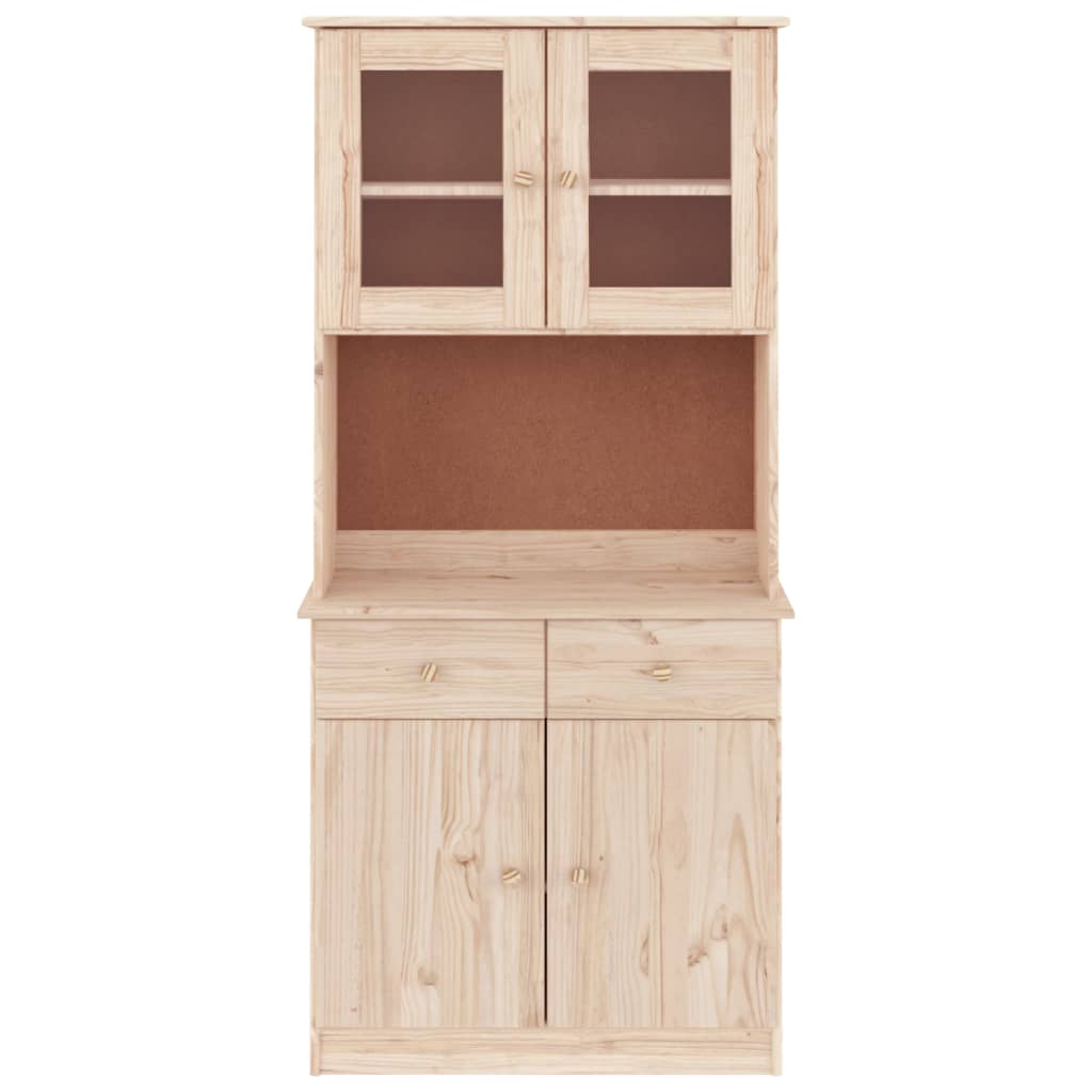 Aparador Alto Alta Madera Maciza De Pino 77x35x165 Cm_2