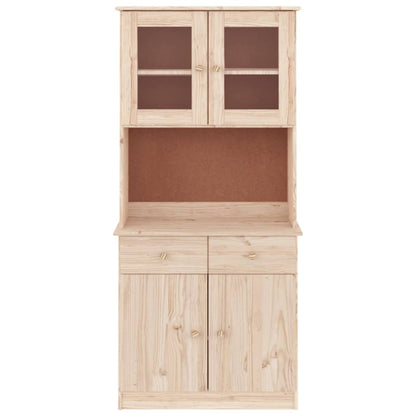 Aparador Alto Alta Madera Maciza De Pino 77x35x165 Cm_2