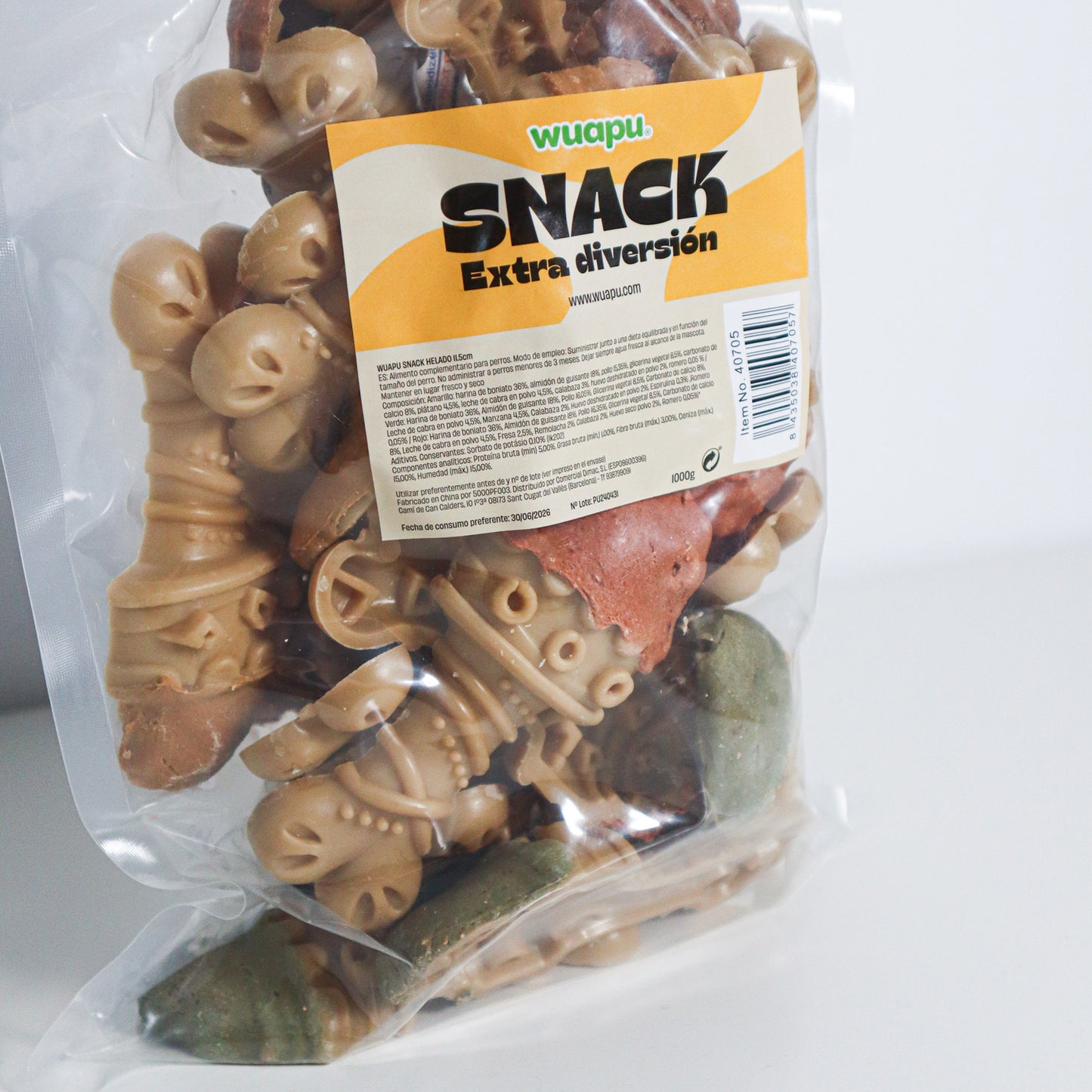 1kg Snacks Equilibrado Para Perro, En Forma De Cucurucho De 11,5cm, Sin Gluten, 28u Aprox_1