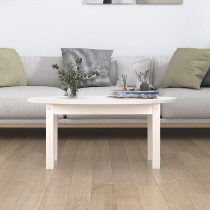 Mesa De Centro De Madera Maciza De Pino Blanco 80x40x35 Cm_1