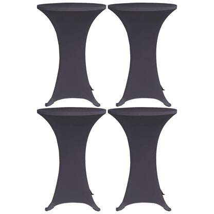 Vidaxl Funda Elástica Para Mesa 4 Unidades 60 Cm Gris Antracita_0