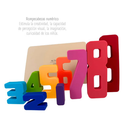 Rompecabezas Numérico Educativo Para Bebé De Silicona Orgánica Althea Living Multicolor_2