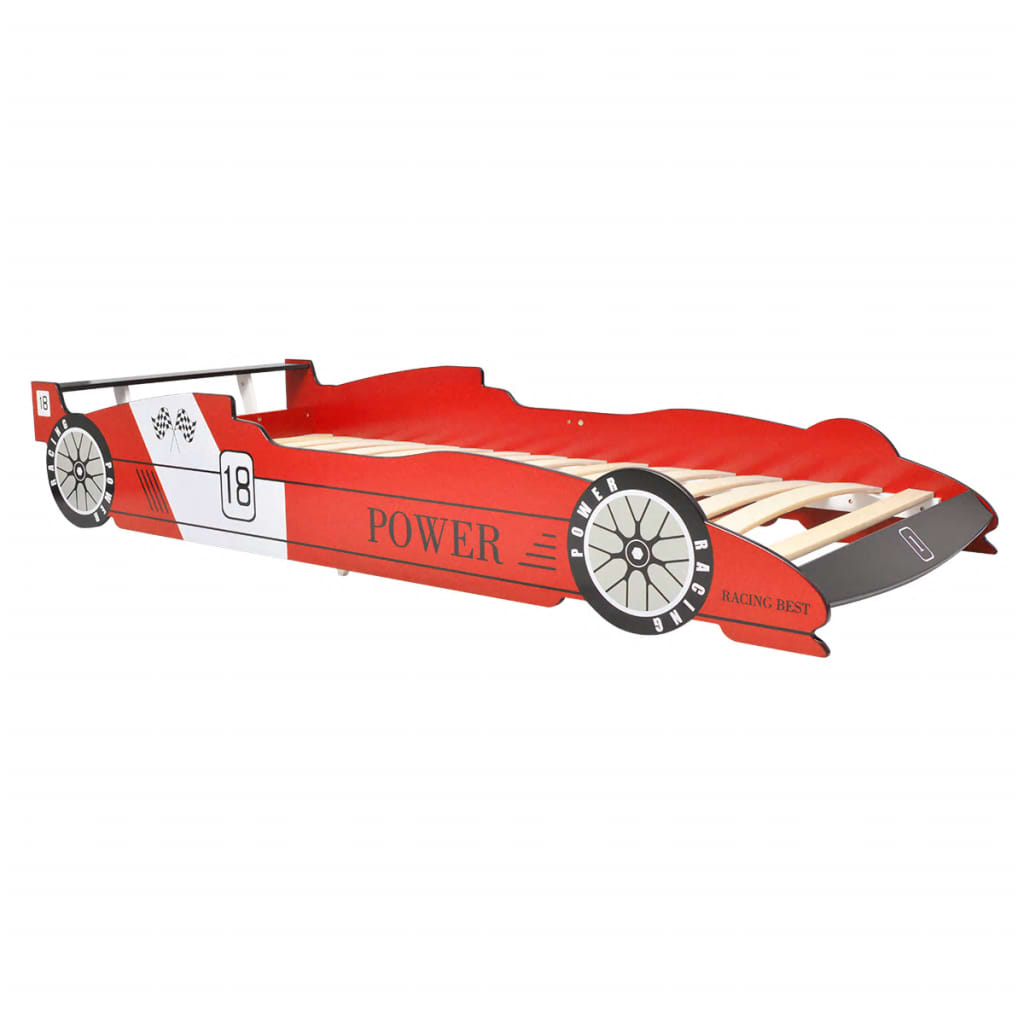 Cama Con Forma De Coche De Carreras Para Niños Roja 90x200 Cm / Vetonek_1
