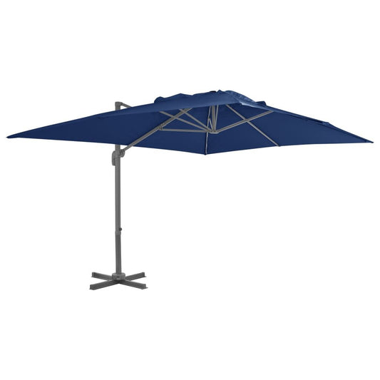 Vidaxl Sombrilla Voladiza De Jardín Poste De Aluminio Azul Azure 4x3 M_0