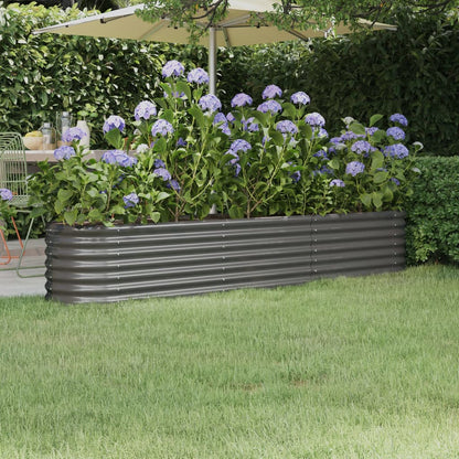 Jardinera Arriate Acero Galvanizado Gris 224x40x36 Cm_1