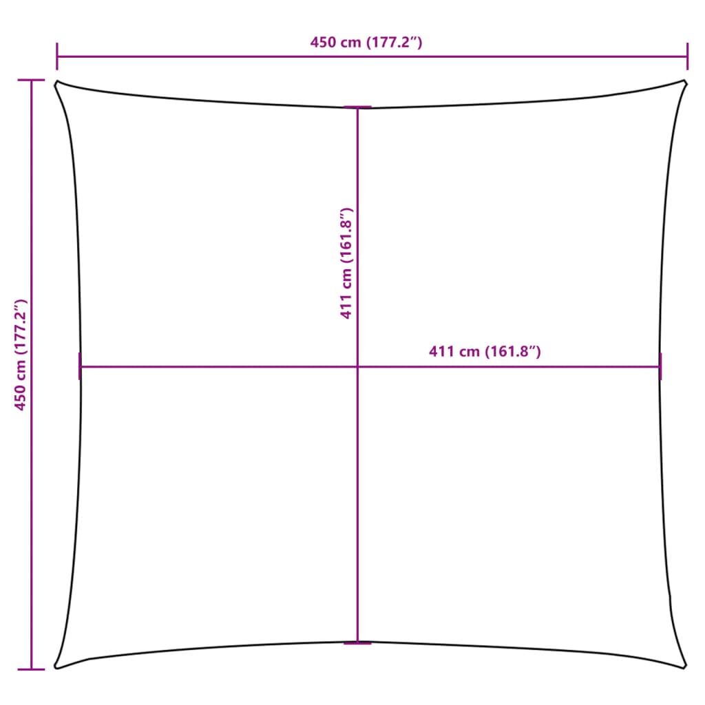Vidaxl Toldo De Vela Cuadrado Tela Oxford Negro 4,5x4,5 M_2