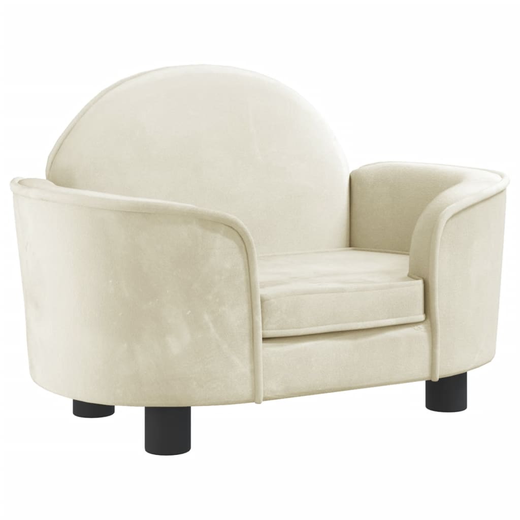 Cama Para Perros De Terciopelo Crema 66x40x45 Cm / Vetonek_4