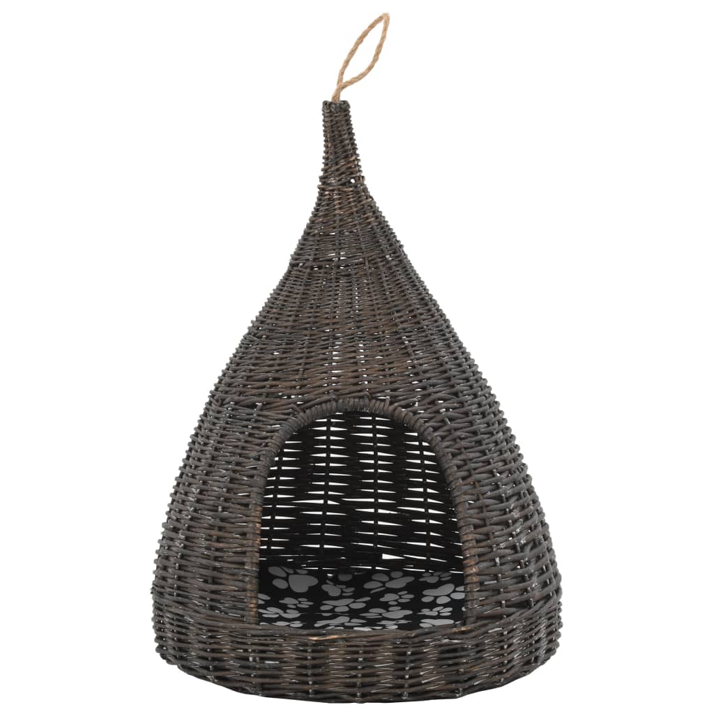 Casa Para Gatos Con Cojín Forma Tipi Sauce Natural Gris 40x60cm_2