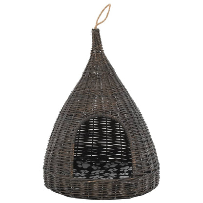 Casa Para Gatos Con Cojín Forma Tipi Sauce Natural Gris 40x60cm_2