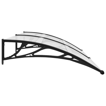 Marquesina Para Puerta Pc Negro Y Transparente 200x75 Cm_4