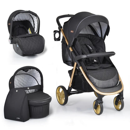 Carro Trío Capazo Duro Noble Hasta 22 Kg Black_0