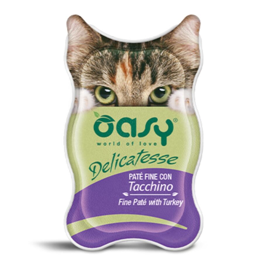 18 Tarrinas De Pate Oasy Para Gato Con Pavo 18x85g_0